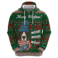 Great Dane Woofmas Christmas Zip Hoodie Funny Xmas Holiday Patterns - Wonder Print Shop