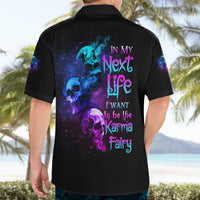 Karma Fairy Three Skulls Hawaiian Shirt - Wonder Print Shop