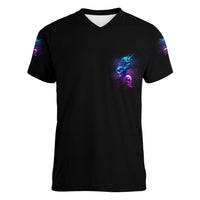 Karma Fairy Three Skulls Women V Neck T Shirt - Wonder Print Shop