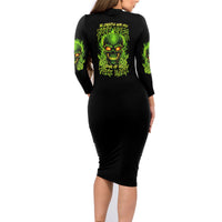I Can't Go To Hell Reaper Skull Family Matching Long Sleeve Bodycon Dress and Hawaiian Shirt - Wonder Print Shop