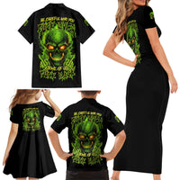 I Can't Go To Hell Reaper Skull Family Matching Short Sleeve Bodycon Dress and Hawaiian Shirt - Wonder Print Shop