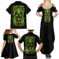 I Can't Go To Hell Reaper Skull Family Matching Summer Maxi Dress and Hawaiian Shirt - Wonder Print Shop