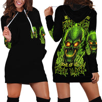 I Can't Go To Hell Reaper Skull Hoodie Dress - Wonder Print Shop