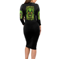 I Can't Go To Hell Reaper Skull Long Sleeve Bodycon Dress - Wonder Print Shop
