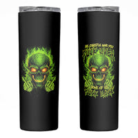 I Can't Go To Hell Reaper Skull Skinny Tumbler - Wonder Print Shop