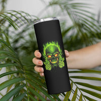 I Can't Go To Hell Reaper Skull Skinny Tumbler - Wonder Print Shop