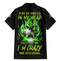 9 Of 10 Voices In My Head Fire Skull Family Matching Mermaid Dress and Hawaiian Shirt - Wonder Print Shop