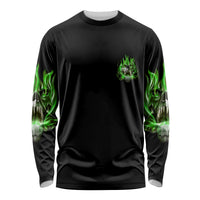 9 Of 10 Voices In My Head Fire Skull Long Sleeve Shirt - Wonder Print Shop