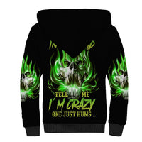 9 Of 10 Voices In My Head Fire Skull Sherpa Hoodie - Wonder Print Shop