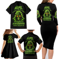 Nope I Can't Go To Hell Family Matching Long Sleeve Bodycon Dress and Hawaiian Shirt - Wonder Print Shop