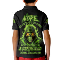 Nope I Can't Go To Hell Kid Polo Shirt - Wonder Print Shop