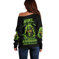 Nope I Can't Go To Hell Off Shoulder Sweater - Wonder Print Shop