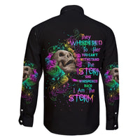 I Am The Storm Tie Dye Rose Skull Family Matching Tank Maxi Dress and Hawaiian Shirt - Wonder Print Shop