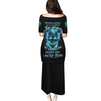 I Am The Storm Grumpy Old Man Family Matching Puletasi Dress and Hawaiian Shirt - Wonder Print Shop