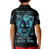 I Am The Storm Grumpy Old Man Kid Polo Shirt - Wonder Print Shop