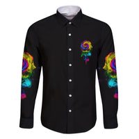 Karma Fairy Rose Smoke Skull Family Matching Short Sleeve Bodycon Dress and Hawaiian Shirt - Wonder Print Shop