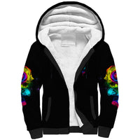 Karma Fairy Rose Smoke Skull Sherpa Hoodie - Wonder Print Shop
