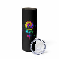 Karma Fairy Rose Smoke Skull Skinny Tumbler - Wonder Print Shop