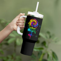 Karma Fairy Rose Smoke Skull Tumbler With Handle - Wonder Print Shop