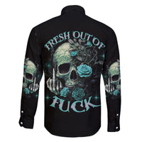 Fresh Out Of F Skull Rose Family Matching Short Sleeve Bodycon Dress and Hawaiian Shirt - Wonder Print Shop