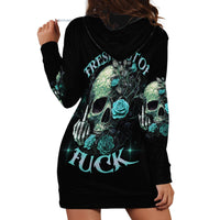 Fresh Out Of F Skull Rose Hoodie Dress - Wonder Print Shop