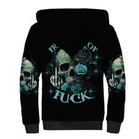 Fresh Out Of F Skull Rose Sherpa Hoodie - Wonder Print Shop