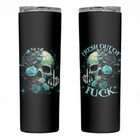 Fresh Out Of F Skull Rose Skinny Tumbler - Wonder Print Shop