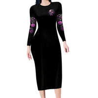 I Am The Storm Rose Family Matching Long Sleeve Bodycon Dress and Hawaiian Shirt - Wonder Print Shop