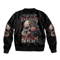 Next Time My Name Comes Out Rose Sleeve Zip Bomber Jacket - Wonder Print Shop