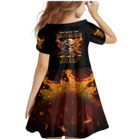 Your First Mistake Fire Skull Family Matching Mermaid Dress and Hawaiian Shirt - Wonder Print Shop