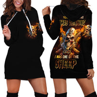 Your First Mistake Fire Skull Hoodie Dress - Wonder Print Shop