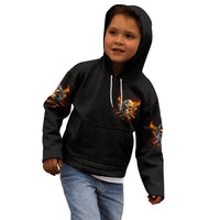 Your First Mistake Fire Skull Kid Hoodie - Wonder Print Shop