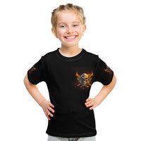 Your First Mistake Fire Skull Kid T Shirt - Wonder Print Shop