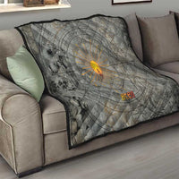 Aten Ancient Egyptian Quilt with Gray Astronomical Chart, Radiant Sun Disc Emblem, and Ankh - Wonder Print Shop