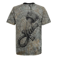 Aten Ancient Egyptian Rugby Jersey with Gray Astronomical Chart, Radiant Sun Disc Emblem, and Ankh - Wonder Print Shop