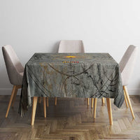Aten Ancient Egyptian Tablecloth with Gray Astronomical Chart, Radiant Sun Disc Emblem, and Ankh - Wonder Print Shop