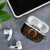 Atum Ancient Egyptian AirPods Case with Dark Hieroglyph Grid, Ouroboros Serpent Ring and The Final Serpent - Wonder Print Shop