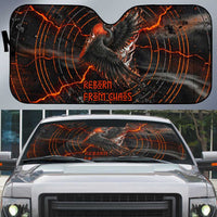 Bennu Auto Sun Shade Ancient Egyptian Lava Crack Texture, Phoenix Firebird and Reborn from Chaos - Wonder Print Shop
