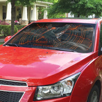 Bennu Auto Sun Shade Ancient Egyptian Lava Crack Texture, Phoenix Firebird and Reborn from Chaos - Wonder Print Shop