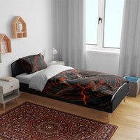 Bennu Bedding Set Ancient Egyptian Lava Crack Texture, Phoenix Firebird and Reborn from Chaos - Wonder Print Shop