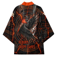 Bennu Kimono Ancient Egyptian Lava Crack Texture, Phoenix Firebird and Reborn from Chaos - Wonder Print Shop
