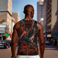 Bennu Men Tank Top Ancient Egyptian Lava Crack Texture, Phoenix Firebird and Reborn from Chaos - Wonder Print Shop