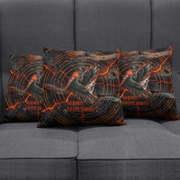 Bennu Pillow Cover Ancient Egyptian Lava Crack Texture, Phoenix Firebird and Reborn from Chaos - Wonder Print Shop