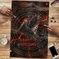 Bennu Puzzle Ancient Egyptian Lava Crack Texture, Phoenix Firebird and Reborn from Chaos - Wonder Print Shop