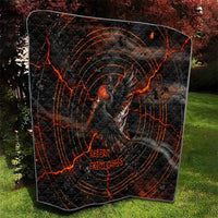Bennu Quilt Ancient Egyptian Lava Crack Texture, Phoenix Firebird and Reborn from Chaos - Wonder Print Shop