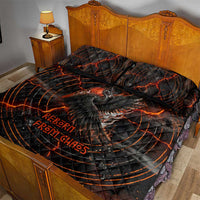 Bennu Quilt Bed Set Ancient Egyptian Lava Crack Texture, Phoenix Firebird and Reborn from Chaos - Wonder Print Shop