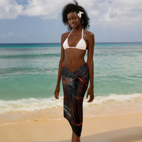 Bennu Sarong Ancient Egyptian Lava Crack Texture, Phoenix Firebird and Reborn from Chaos - Wonder Print Shop