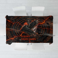 Bennu Tablecloth Ancient Egyptian Lava Crack Texture, Phoenix Firebird and Reborn from Chaos - Wonder Print Shop