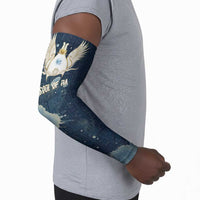 Bennu Ancient Egyptian Arm Sleeves with Deep Blue Ink Wash, Winged Bennu Bird and Soul of Ra - Wonder Print Shop