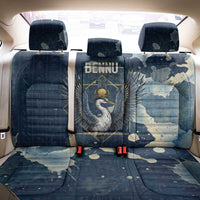Bennu Ancient Egyptian Back Car Seat Cover with Deep Blue Ink Wash, Winged Bennu Bird and Soul of Ra - Wonder Print Shop